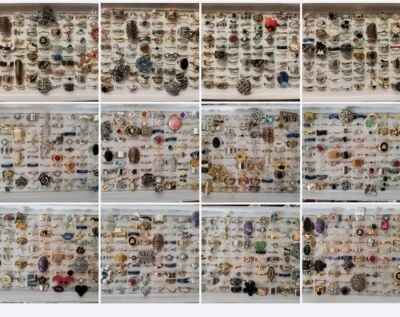 Wholesale Job Lot 12 24 50 75 100 5000 Rings Free Display Box Silver Gold Plated - Image 1 of 4