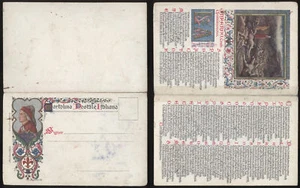 cartolina DANTE-DIVINA COMMEDIA-INFERNO CANTO 29° doppia - Picture 1 of 1