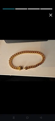 Vexxa vergoldetes Edelstahlarmband 18 Karat Gelbgold 5mm 17 cm - Bild 1 von 2