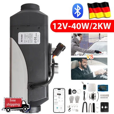 2KW 12V Dieselheizung Standheizung Lufterhitzer LCD Air Heater PKW Mit Bluetooth - Bild 1 von 4