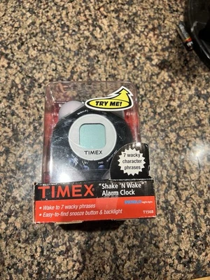 Brand New Timex Shake N Wake Alarm Clock 7 Wacky Character Phrases - Image 1 of 4