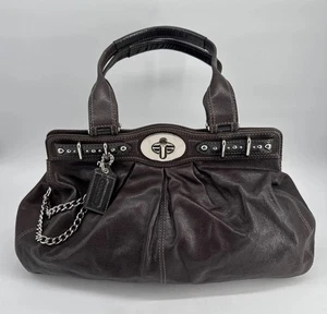 Borsa a tracolla Coach Granato XL pelle marrone 13921 hobo catena edizione limitata - Foto 1 di 24