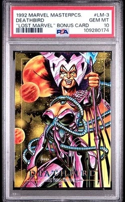 1992 Marvel Masterpieces #LM-3 Deathbird "Lost Marvel" PSA 10 GEM MINT! - Image 1 of 2