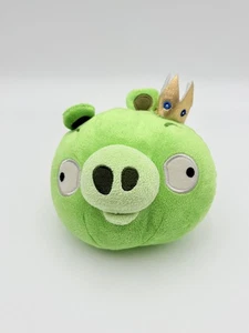 Angry Birds Green Pig King Plush Crown Rovio Commonwealth No Sound Leonard Set - Picture 1 of 9