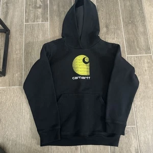 Carhartt Sweatshirt Hoodie Size L (14/16) EUC Black w/ Logo Classic! ( used) - Picture 1 of 3