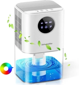 ANOEPUY Deumidificatore 58oz con Spegnimento Automatico, 7 Luci LED, Timer, Modalità Sleep - Op - Foto 1 di 9
