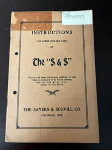 1917 Sayers and Scovill Operation Owners Manual Book funeral coaches and hearse - Picture 1 of 13