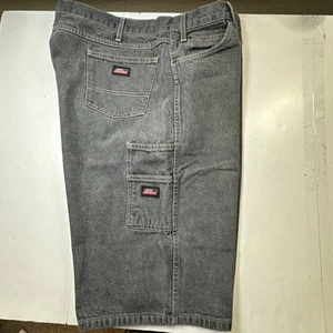 Genuine Dickies Denim Baggy Shorts Men's Faded Black Sz 42 #0759 - Picture 1 of 19