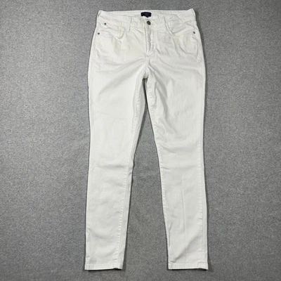 NYDJ Not Your Daughters Straight Leg Ankle Pants Women's 10 White Stretch - Image 1 of 4