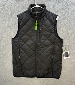 Free Country Vest Adult Small Black Quilted Puffer Outdoors Hiking Fall Autumn - Picture 1 of 14