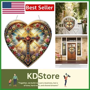 DIY Acrylic Diamond Art Wreath Kit with Cross Design - Picture 1 of 9