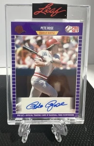 2022 PETE ROSE Auto Leaf Pro Set Multi Sport Autograph Numbered 1/3 - Picture 1 of 3