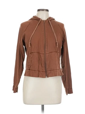 Chadwicks女式棕色拉链连帽衫L — 第 1/4 张图片