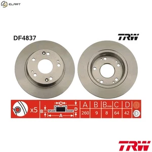 2x BRAKE DISC DF4837 FOR HONDA CIIMO GREAT WALL VOLEEX/C50/TENGYI R18A1 1.8L - Picture 1 of 11