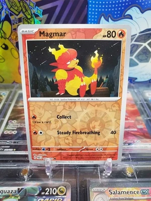 Magmar 009/091 Reverse Holo Common Pokemon TCG S&V Paldean Fates - Image 1 of 2