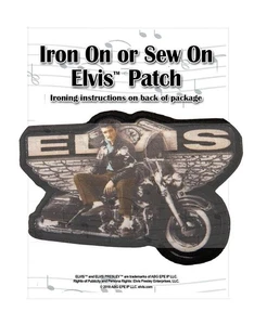 Elvis Patch - Iron On - Motorcycle - Imagen 1 de 1
