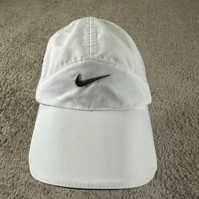 NIKE Hat Cap Men White Strapback Tailwind 7 Panel Camp Fit-Dry Reflective - Image 1 of 4