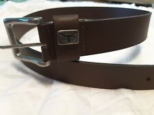 Men's Brown Genuine Leather Belt with University of Texas UT Concho Size 38