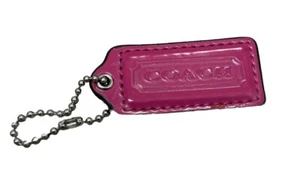 Authentic Coach Hang Tag HOT PINK Patent Leather size 2"x .85" Small - Picture 1 of 3