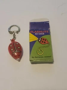 VINTAGE TASCHENLAMPE MARIENKÄFER Schlüsselanhänger MADE IN HONGKONG SELTEN! - funktioniert nicht - Bild 1 von 5