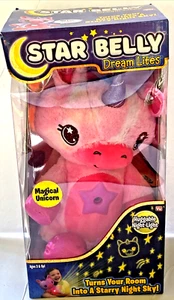 Star Belly Dream Lites Pink Unicorn Plush Stary Night 6 Colored Lights NEW Boxed - Picture 1 of 7