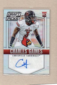 charles gaines auto card rc 2015 prizm draft picks refractor 164 browns