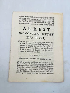 {Decret}Arrêt du Conseil d'État du Roi, portant qu’il sera tenu compte aux États - Picture 1 of 2