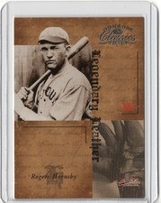2004 Donruss Classics Legendary Leather Rogers Hornsby #LL-38 HOF #53/100