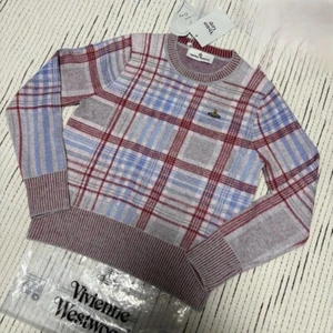 Vivienne Westwood LADIES Red Checkered Ladies Knit Sweater size M used 2505SM - Picture 1 of 9