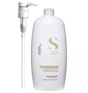 W / Pump Alfaparf Semi Di Lino Diamond Illuminating Conditioner 1000ml / 33.8oz - Picture 1 of 1