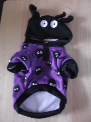PET HALLOWEEN SPIDER JACKET WITH HOOD - PURPLE - SIZE SMALL - NWT - Image 1 of 3