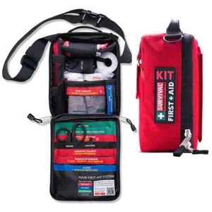 SURVIVAL Grab&Go First Aid KIT + FREE CPR CARD - First Aid Supplies - Picture 1 of 8