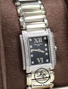 Patek Philippe Twenty 4 4908/200G Factory Diamonds 18K White Gold Watch MINT - Picture 1 of 12