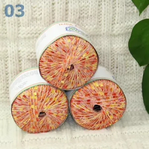 Sale New Lot of 3 ballsx50g High-quality Nylon Ladder Track Knitting Yarn Orange - Picture 1 of 8