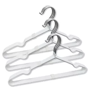 12 Pack Stainless Steel Rubber Coated Hangers Non Slip Space Saving Clothes - Picture 1 of 6