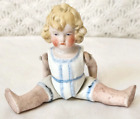 Antique German Jointed Bisque 4" Girl Doll in Underclothes *As Is Read*