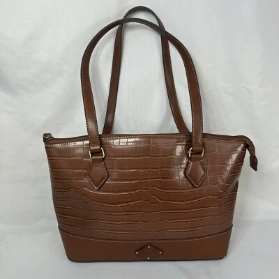 Bolso de Mano St. John's Bay Westbrooke Marrón Top Cremallera Cuero Sintético Foto 1 de 4