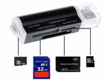 M2 Kartenleser Karten Leser Cardreader Micro SD Card Reader USB schwarz SDXC - Bild 1 von 3