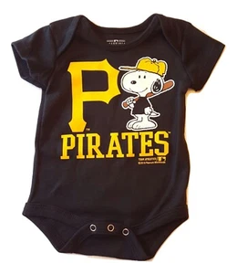 Pittsburgh Baseball Infant Creeper Snoopy Peanuts Baby Romper - Picture 1 of 1