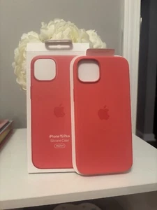Apple OEM Silicone Case with MagSafe for iPhone 14/15 Plus - Guava - Picture 1 of 2