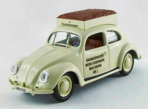 Volkswagen VW Beetle Ambulanza Pompieri Di Wolsburg 1950 1:43 Model RIO - Foto 1 di 1
