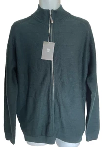 New Nike Golf Tiger Woods TW Green Sweater Jacket Wool Men Size S Vintage Rare - Picture 1 of 9