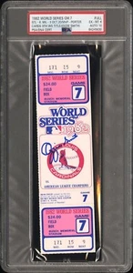 Ozzie Smith Signed 1982 World Series Game 7 Full Ticket Stub PSA DNA MINT 10 - Picture 1 of 5
