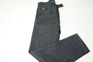 Jeans Giorgio Armani Etiqueta Negra Mezcla Algodón Oscuro 5 Bolsillos Botón 32 NUEVO - Imagen 1 de 9