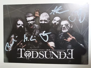 Todsünde original handsignierte Autogrammkarte / Musik T4 - Picture 1 of 2