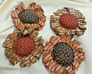 Primitive Flowers/Red-White-Blue/Stars-Stripes/Four/Farmhouse/Patriotic/Grunged - Picture 1 of 1