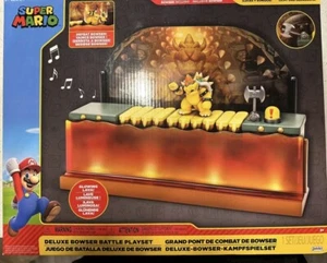 Figura de acción Super Mario Deluxe Bowser Battle Set con luces y sonidos de 2,5 - Imagen 1 de 2