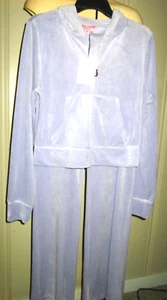 Tuta Juicy Couture Velour Bling pantaloni con cappuccio - TG L - LAVENDER HAZE - NUOVA CON ETICHETTE - RE 199 - Foto 1 di 16