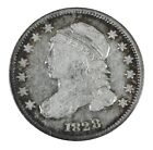 US 1828 10 CENT CAPPED BUST LARGE DATE, CURL BASE 2 VF