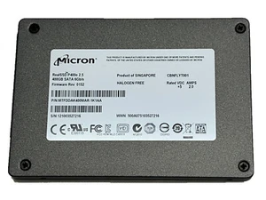 Micron 400 GB 2,5" SSD 6G/S RealSSD P400e MTFDDAK400MAR-1K1AA - Imagen 1 de 1